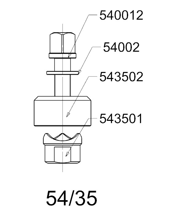 PERFORADOR REDONDO PARA CHAPA  FORZA  SERIE 54